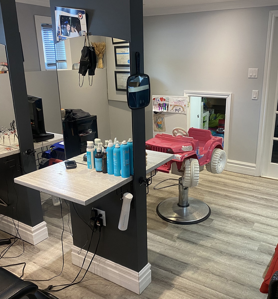 Salon de coiffure pour la famille